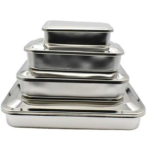 Boîtes de stérilisation manuelles professionnelles en acier inoxydable avec logo personnalisé pour instruments médicaux hospitaliers de haute qualité - Product Image 1