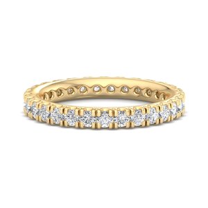 Anillo de Eternidad de Diamantes Cultivados en Laboratorio con Corte Brillante en Oro Rosa de Lujo, Apilable, para Novia, Boda, con Alto Brillo, Certificado IGI, a la Moda - Product Image 4