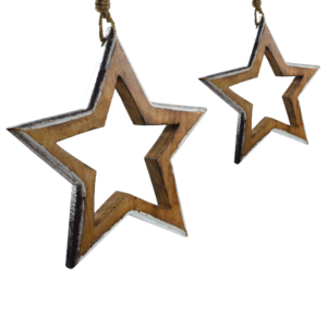 Attractive Hanging Star Natural Finishing Decor Best Indoor Theme Design Natural Material Garland Christmas Hanging Ornaments - Product Image 5