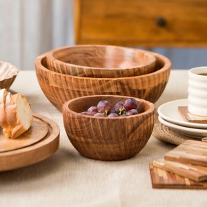 Eco Friendly Handmade Wooden Bowl for Salad Fruit Snacks and Kitchen Serving at Cheap Price - Product Image 5
