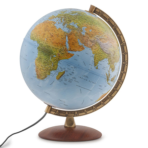 Globe lumineux de 30cm avec carte du monde en braille, cadeau pour les amateurs de géographie aveugles - Product Image 1