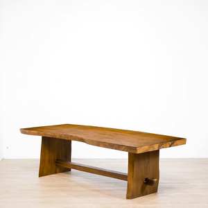 โต๊ะไม้เนื้อแข็งทรงโมเดิร์น งานแฮนด์เมดสุดหรู ทำจากไม้สัก ไม้มะฮอกกานี และไม้ซัวร์ ขอบธรรมชาติ สำหรับร้านอาหารระดับไฮเอนด์ โรงแรม และการใช้งานกลางแจ้ง - Product Image 5