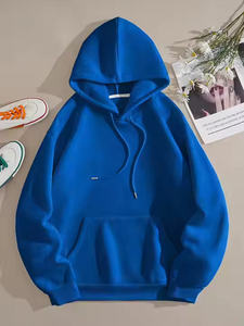 เสื้อฮู้ดดี้สีน้ำเงินแบบยูนิเซ็กซ์ พิมพ์ลายผีเสื้อแบบหยดน้ำ ทรงปกติ สวมใส่สบาย ผลิตจากผ้าถัก เหมาะสำหรับใส่ในฤดูใบไม้ร่วง - Product Image 3