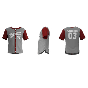 Uniforme de Béisbol Gris Marrón, Ropa de Equipo Cómoda, Tela Suave al Tacto, Impresión por Sublimación, Último Modelo de Uniforme de Béisbol para Hombre - Product Image 5