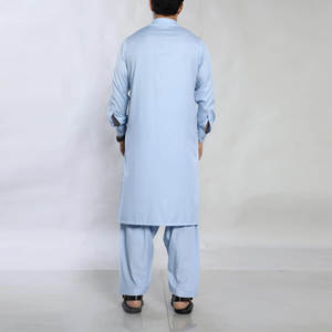 ผ้าฝ้ายแท้ 100% คุณภาพสูง แห้งเร็ว ปรับแต่งได้ ชุดลำลองสไตล์อิสลามสำหรับผู้ชาย ชุดฤดูร้อนแบบสลวาร์ คามีซ  แบบกลับด้านได้ - Product Image 2