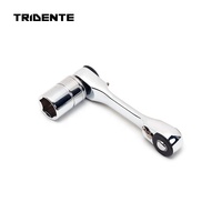 Poignée à cliquet courte 90T à double tête Pico, qualité industrielle, DIY, OEM, matériau CR-V, marque TRIDENTE, fabriqué à Taïwan