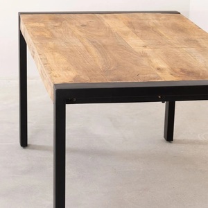 Mesa de Comedor Rectangular de Madera Vandana Hexa Sereno (160×90 cm) con Detalles Metálicos - Product Image 4