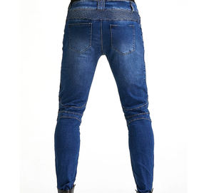 กางเกงยีนส์ทรงหลวมคุณภาพสูงสำหรับผู้ชาย แบรนด์ Manufacturer Streetwear สีพื้นเรียบๆ  รับสกรีนโลโก้ - Product Image 2