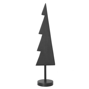 Juego de 3 Adornos Navideños Modernos de Metal Negro con Estrellas en la Punta y Portavelas - Product Image 2