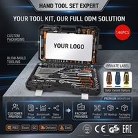 Coffret d'outils complet pour la réparation automobile, usage professionnel et domestique, robuste, 146 pièces, pour mécaniciens à domicile et en garage