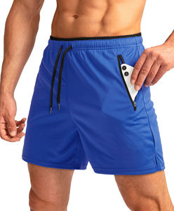 Pantalones cortos para correr para hombre, de secado rápido, transpirables, para deportes al aire libre, fitness, tenis, cintura alta, pantalones cortos deportivos sólidos para correr para hombre - Product Image 1