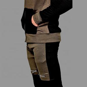 ชุดวอร์มผ้าฝ้ายขนแกะบล็อกสีสำหรับผู้ชาย,ชุดกีฬาสั่งทำ - Product Image 3