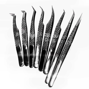 แหนบต่อขนตา RMI รุ่นใหม่มาแรง สีดำ พลาสมา ชิน แบบ 5 แฉก 45 องศา / แหนบปลายตรง ชุดเซ็ต - Product Image 5