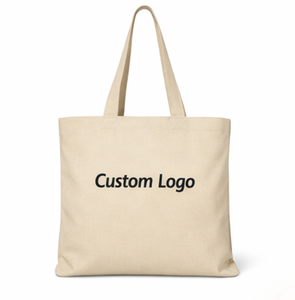 Custom Logo Printed Natural Canvas Tote <b>Bag</b> <b>Large</b> Size Shopping <b>Bag</b> with <b>Shoulder</b> Length Eco friendly Cotton <b>bag</b> for Daily Use - Product Image 4