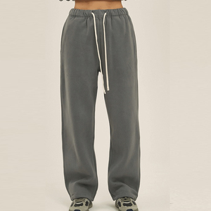 Baggy Sweatpants Casual Straight Oversize Streetwear Pants Men's Fleece-lined Anti-wrinkle Pants & <b>Trousers</b> with Draw Strings - Product Image 4