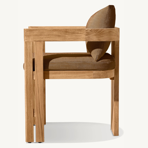 เก้าอี้เดี่ยวทำจากไม้สัก พร้อมโฟมนุ่มและทนทานสำหรับการใช้งานกลางแจ้งที่ยาวนาน - Product Image 2