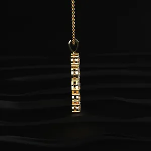 Nuevo Colgante con Diamante Cultivado en Laboratorio con Letra B, 1.6CT, Color D-E, Claridad VVS-VS, Certificado IGI, Amarillo, para Compromiso, Boda, Fiesta - Product Image 2
