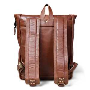 Leather Anti-Theft <b>Roll</b> Top <b>Backpack</b> Vintage <b>Backpack</b> Bag Unisex Waterproof Travel Day Pack Zipper LTBP-0212 - Product Image 6