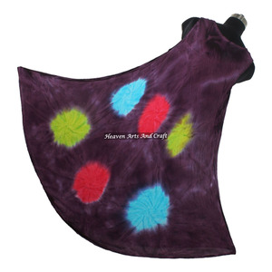 Robe de plage sexy sans manches pour femme, style parapluie, tie-dye, design coloré, en rayonne - Product Image 6