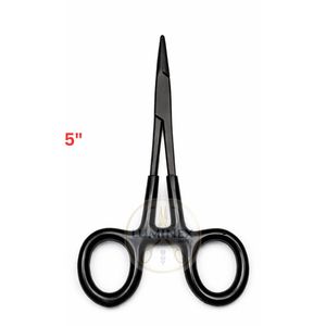 Pinzas Hemostáticas Ligeras de Acero Inoxidable con Bloqueo y Base Negra LUMINEX IMPEX, Mango Blanco, Alta Calidad, para Fabricación de Joyería DIY - Product Image 1