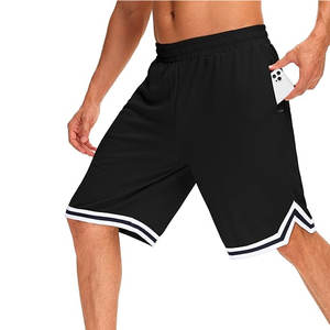 Pantalones cortos de baloncesto con bolsillos con cremallera, pantalones cortos deportivos de malla ligera de secado rápido, pantalones cortos deportivos transpirables para entrenamiento, correr, gimnasio - Product Image 1