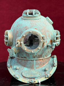 Casco de Buceo Náutico Marítimo Mark V, Réplica Decorativa de Metal para Buceo en Aguas Profundas, Sin Base de Madera - Product Image 3
