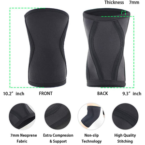 Genouillères de musculation personnalisables avec logo, supports de genou réglables, genouillères de compression unisexe - Product Image 4