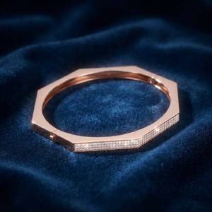 14K Gold 925 Sterling <b>Silver</b> Oval Open <b>Charm</b> <b>Bracelet</b> Moissanite Stones Classic Jewelry for Women Party Engagement Wedding - Product Image 6