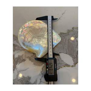 SUPPER <b>LIGHT</b> BLACK MOTHER OF PEARL <b>SHELL</b> TRAY HANDMADE MOP COSTAL CAKE PLATE FOR WEDDING DAY NATURAL <b>SHELL</b> PLATE 9CM 13CM 15CM - Product Image 2