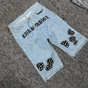 กางเกงยีนส์ขาสั้นผู้ชาย รุ่นใหม่ สำหรับฤดูร้อน สวมใส่สบาย เป็นมิตรกับสิ่งแวดล้อม ระบายอากาศได้ดี แห้งเร็ว ลายพิมพ์เรียบง่าย สไตล์สตรีทแวร์ รับผลิตแบบ OEM ขายส่ง คุณภาพสูง แฟชั่น - Product Image 1