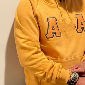 Alfa |   Phi |   Sudadera con Capucha Alpha de Algodón Grueso, Estilo Griego, con Parche de Letras de Chenilla Personalizado, para Universidad, Fraternidad, Unisex, Ropa Urbana - Product Image 6