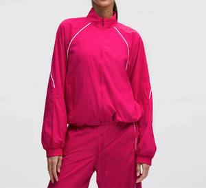 Chaqueta Cortavientos de Nailon Personalizada para Mujer, Conjunto Deportivo Informal, Chaqueta Deportiva Ligera para Mujer - Product Image 5