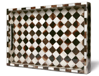 Bandeja Rectangular Hecha a Mano con Incrustaciones de Resina Duradera y Estilo Clásico para Mejorar la Decoración del Hogar en Comedores y Salas de Estar - Product Image 5