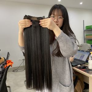 Livraison par DHL UPS FEDEX Clip dans les extensions de cheveux Extensions de cheveux humains vietnamiens Cheveux humains de bonne qualité - Product Image 1
