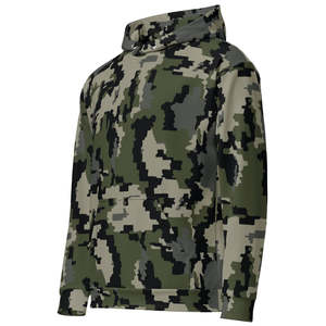 Sweat à capuche camouflage oversize épais unisexe, style streetwear décontracté, à manches longues, en mélange de coton et de polyester, basique - Product Image 4