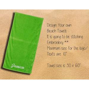 Qv3060 Toallas de playa multicolores personalizadas 2025 personalizadas con su propio logotipo y textos Diseño único - Product Image 4