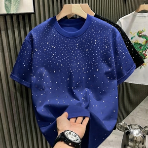 Wholesale Summer Fashion Trendy Brand Light Luxury Men's T-<b>shirt</b> Short Sleeve <b>Star</b> Hot Internet Red Niche T-<b>shirt</b> - Product Image 3
