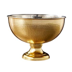 Bol à champagne doré à design martelé, très demandé, durable, pour refroidir les bouteilles, idéal pour la maison et les réceptions. - Product Image 1
