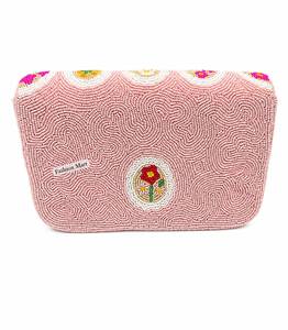 Sac de soirée à rabat floral perlé, sac à bandoulière fait main et tendance pour les soirées - Product Image 3