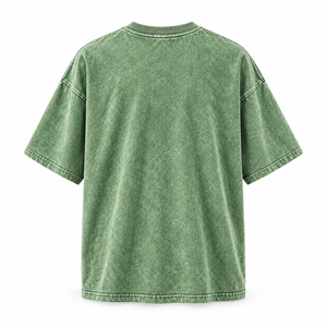 เสื้อยืดคอกลมโอเวอร์ไซส์สีดำฟอกยีนส์ แขนสั้น พิมพ์ลายสกรีน ผ้าเจอร์ซีย์เนื้อนุ่ม ระบายอากาศได้ดี เป็นมิตรต่อสิ่งแวดล้อม สไตล์สตรีทแวร์ สำหรับผู้ชาย - Product Image 4