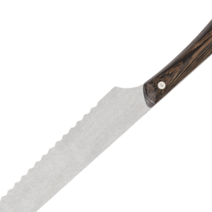 Couteau à pain de 9 pouces, lame dentelée en acier inoxydable, manche riveté en bois brun, trancheuse de cuisine professionnelle pour couper le pain et les gâteaux - Product Image 4