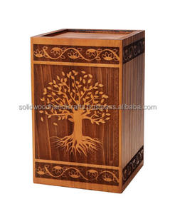 Urna de Madera Hecha a Mano con Diseño de Árbol de la Vida para Cenizas de Adultos, Urnas Funerarias, Urnas de Entierro de Alta Calidad - Product Image 2