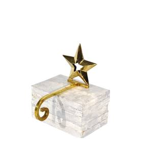 Soporte Decorativo Vintage de Latón Sólido para Calcetines Navideños, Gancho Dorado de Metal para Chimenea con Diseño de Brazo Largo - Product Image 1