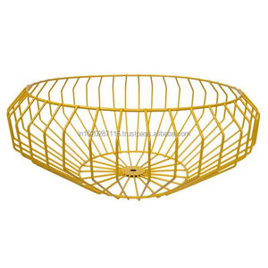 Fancy open weave metal <b>fruit</b> <b>basket</b> with charming appeal perfect <b>for</b> classic home use or as a <b>gift</b> centerpiece - Product Image 1