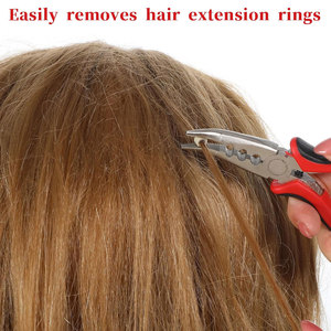 Hair Extension Pliers 3 Hole Micro Link <b>Tool</b> <b>Kit</b> <b>Mini</b> Hair Extension Installation and Removal <b>Tool</b> with 2 Crochet Hooks - Product Image 5