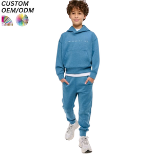 Custom Logo Baby Unisex Casual Knitted Fashion Kids Clothes Hoodie Tracksuits Pullover Sweatshirts - Product Image 1