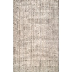 Alfombra de Yute de Color Sólido, Tejido Plano Rectangular, Ecológica, Estilo Escandinavo, para Sala de Estar - Product Image 1