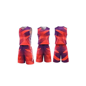 Uniforme de basket-ball réversible léger de haute qualité ensembles respirant jeunesse pratique maillot noir bleu-pas cher Sublimation - Product Image 4