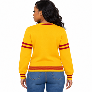 Suéter de Punto Fino con Cuello en V para Mujer, Manga Larga, Informal, para Uso Diario y Combinación Cómoda con Otras Prendas de Temporada - Product Image 2