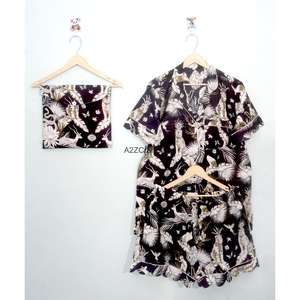 Robe décontractée pour femmes modernes, en coton et dentelle, à manches courtes, col en V, imprimé floral, respirante, lavable, coupe trapèze, sexy, pour club de nuit - Product Image 1